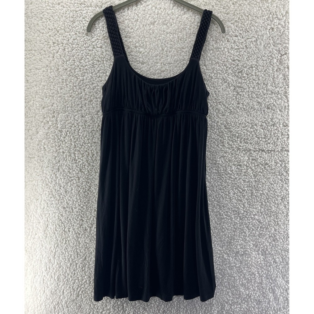 Vintage dELiA*s Babydoll Dress Size Medium Black 90s Y2K Braided Straps
